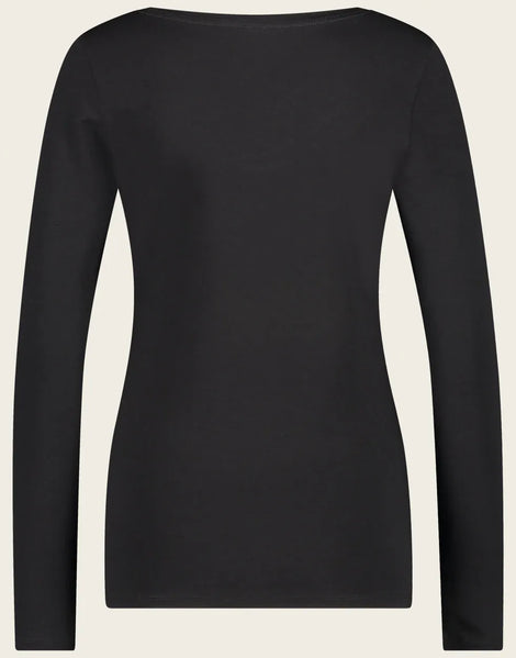 T shirt R Neck Easy Wear Organic Cotton | Black