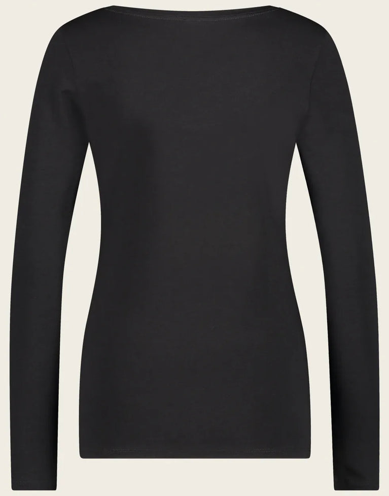 T shirt R Neck Easy Wear Organic Cotton | Black