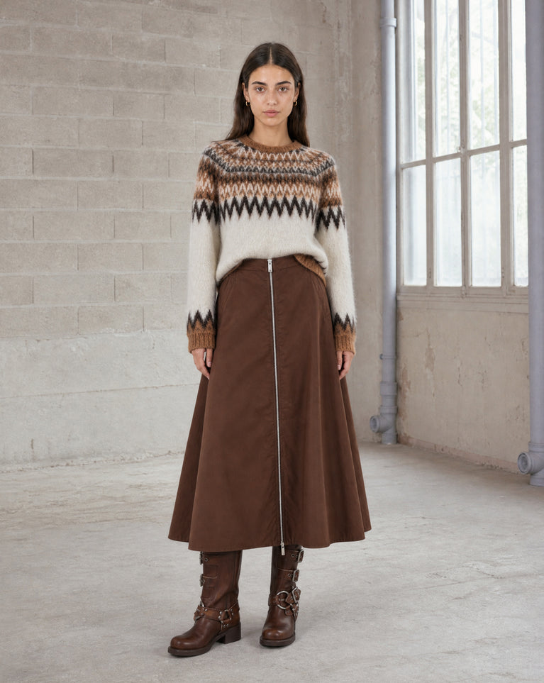 Bardolino taffeta zipper skirt | Ohra