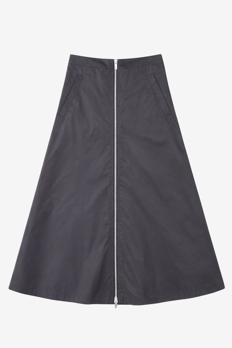 Bardolino taffeta zipper skirt | Grigio