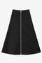 Bardolino taffeta zipper skirt | Nero