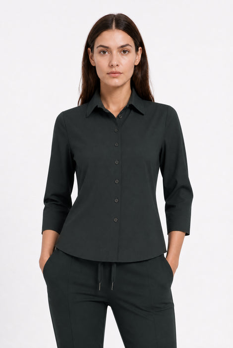 Blouse Betty Easy Wear Technical Jersey | Grigio Notte