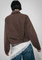 Blaze pleated bomber jacket | Dark Brown