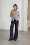 Viscose wide-leg pants | Blue