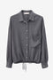 Camilla light flannel blouse | Dark Grey