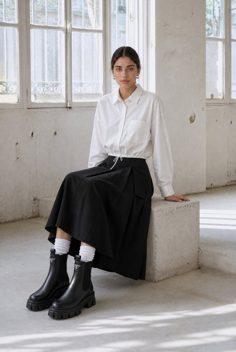 Mercedes skirt technical jersey | Black
