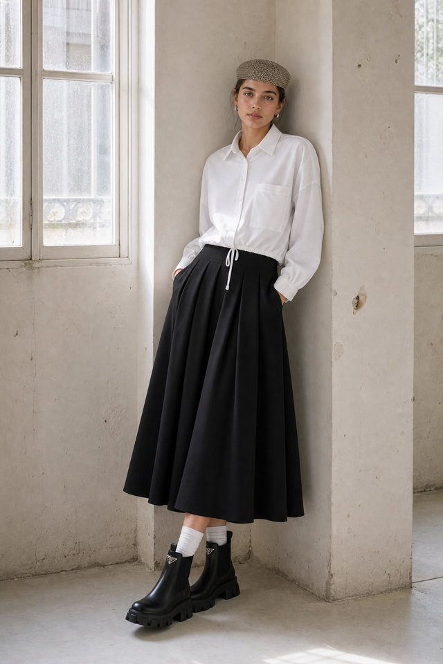 Carmen blouse technical jersey Carmen blouse technical jersey | White
