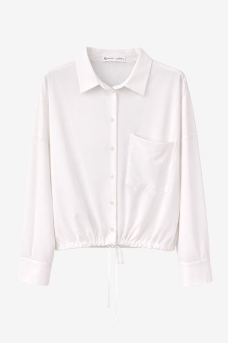 Carmen blouse technical jersey | White