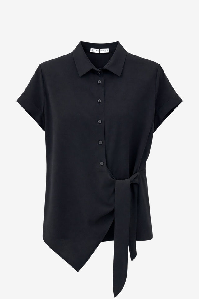 Aston blouse technical jersey Aston blouse technical jersey | Black