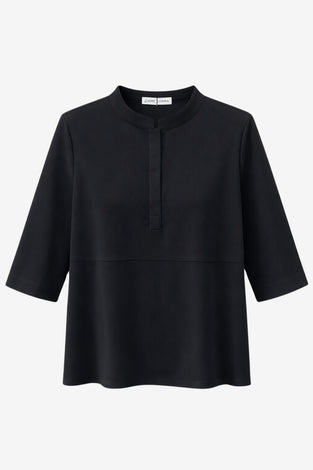 Damiana stretch technical jersey top | Black