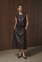 Clare eco leather vest | Dark Brown