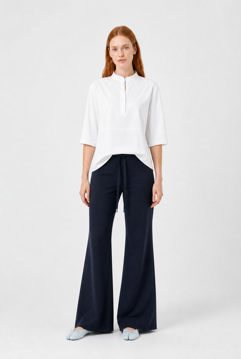 Damiana stretch technical jersey top | White