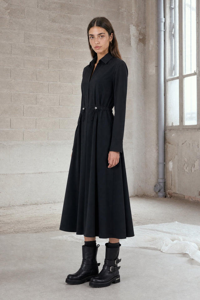 Delfina dress technical jersey Delfina dress technical jersey | Black