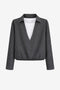Dina viscose double blouse | Anthracite