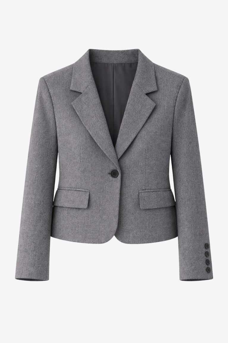 Eleni viscose basic blazer | Grey