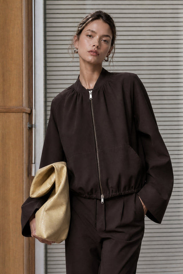 Eliana jacket technical jersey Eliana jacket technical jersey | Chocolate
