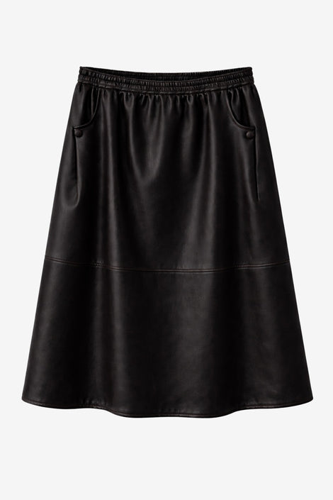 Elle eco leather skirt | Black