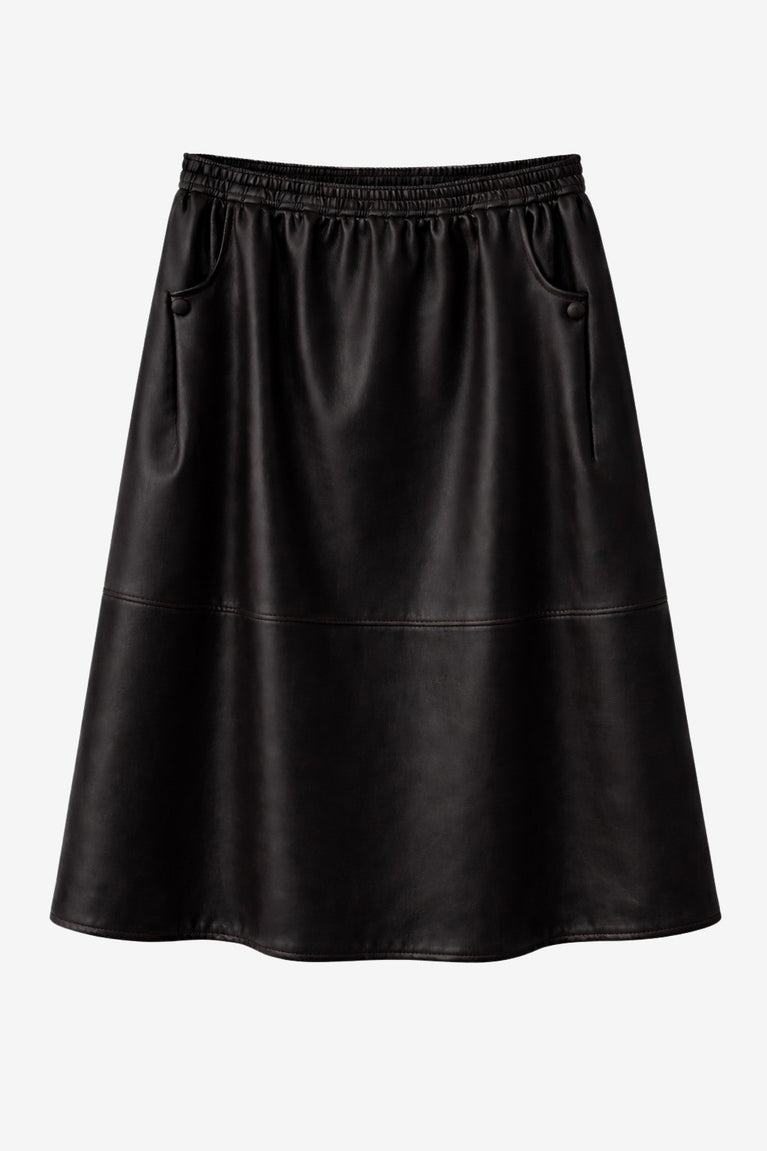Elle eco leather skirt | Black