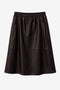 Elle eco leather skirt | Dark Brown