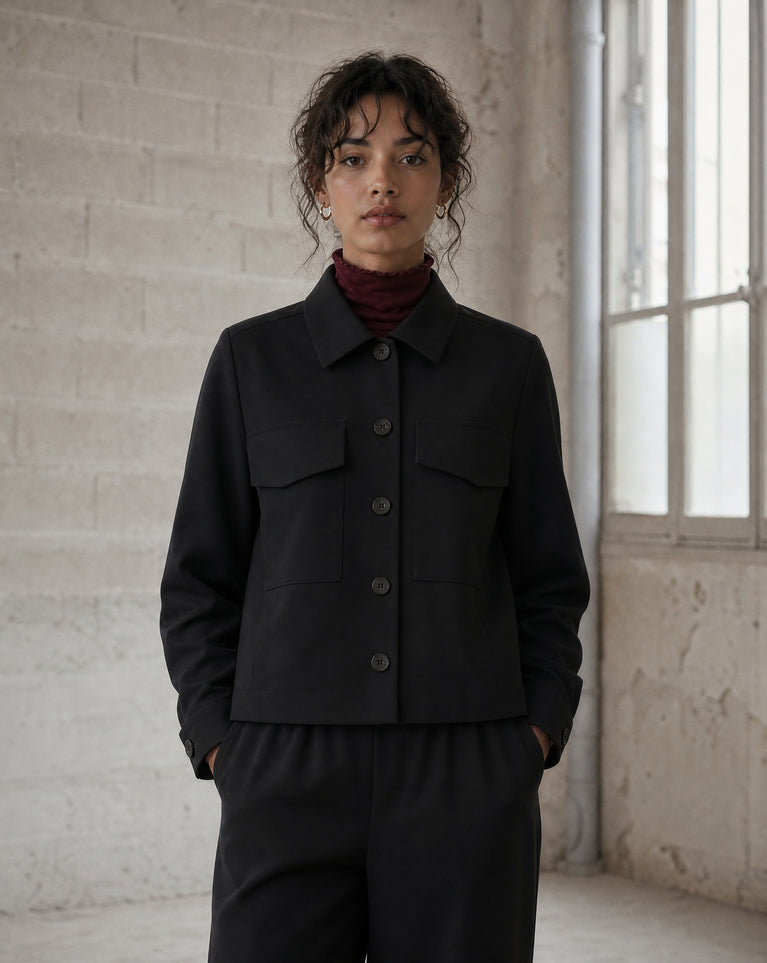Ermanno jacket technical jersey | Black