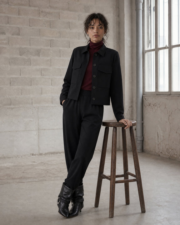 Ermanno jacket technical jersey | Black