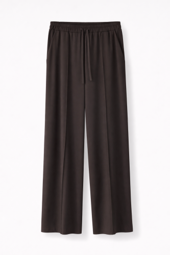 Evo wide-leg technical jersey pants | Chocolate