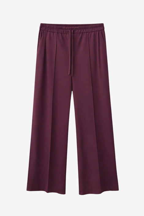 Evo wide-leg technical jersey pants | Cherry