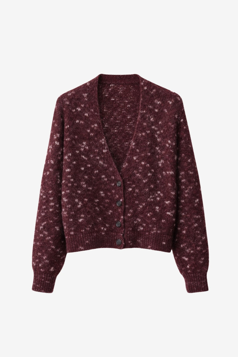 Fancy cardigan 26558 | Bordo