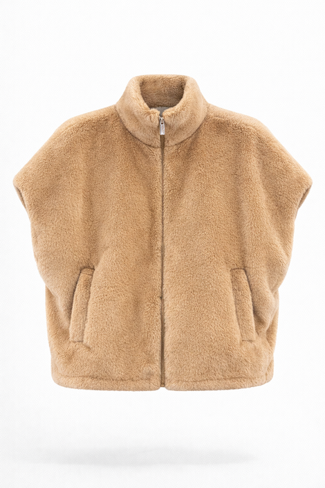 Faux fur Vest MKR 42064 | Camel