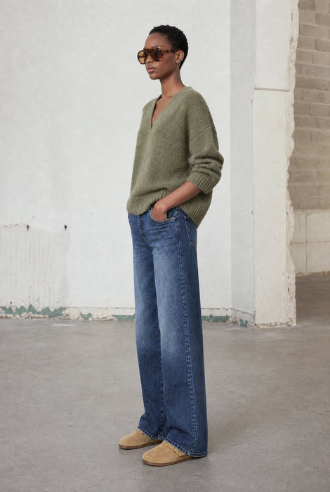 Fly loose yoga jeans | Night Blue