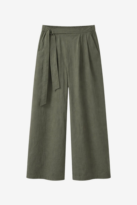 Fuel cotton pleated pants | Army