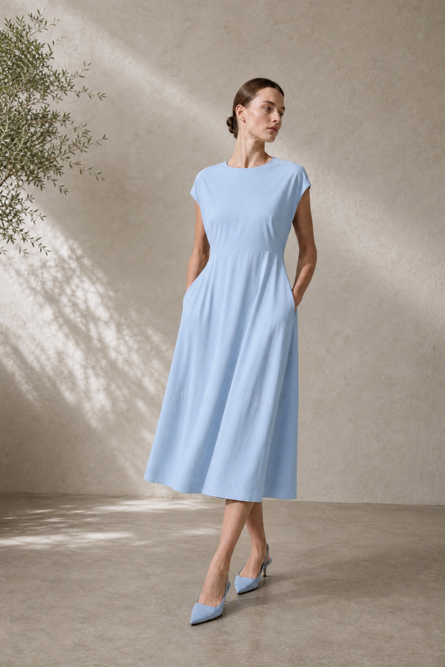 Melva dress technical jersey Melva dress technical jersey | Light Blue