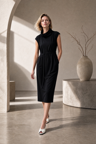Liane dress technical jersey | Black
