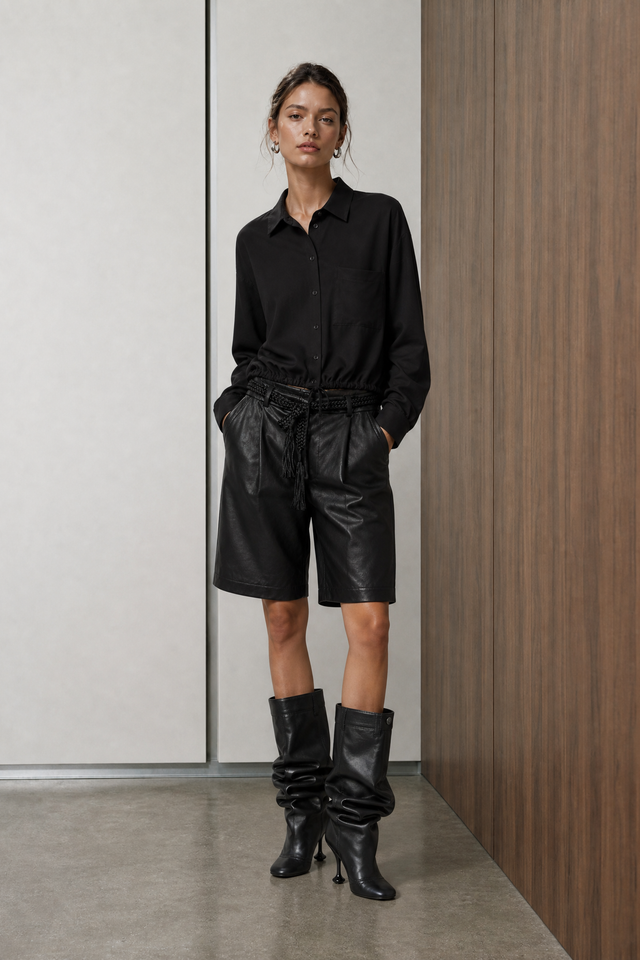 Carmen blouse technical jersey Carmen blouse technical jersey | Black