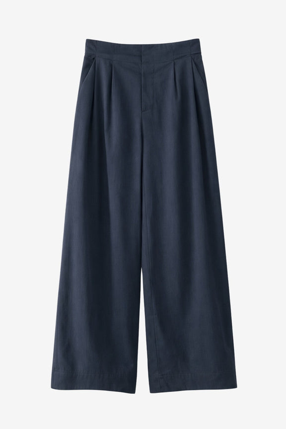 Harlow cotton fancy pants | Navy