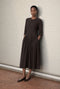 Heide tech jersey dress LS | Chocolate