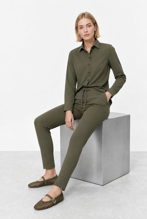 Blouse Betty Easy Wear Technical Jersey | Army