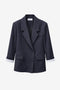 Indira back details blazer | Dark Blue