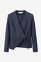 Jade fitted viscose blazer | Dark Blue