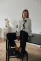 Fancy high neck Pullover H25024 | Off White