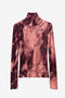 Janice allover print top | Allover Bordeaux