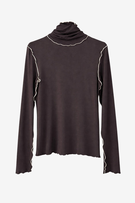 Janice viscose top | Brown
