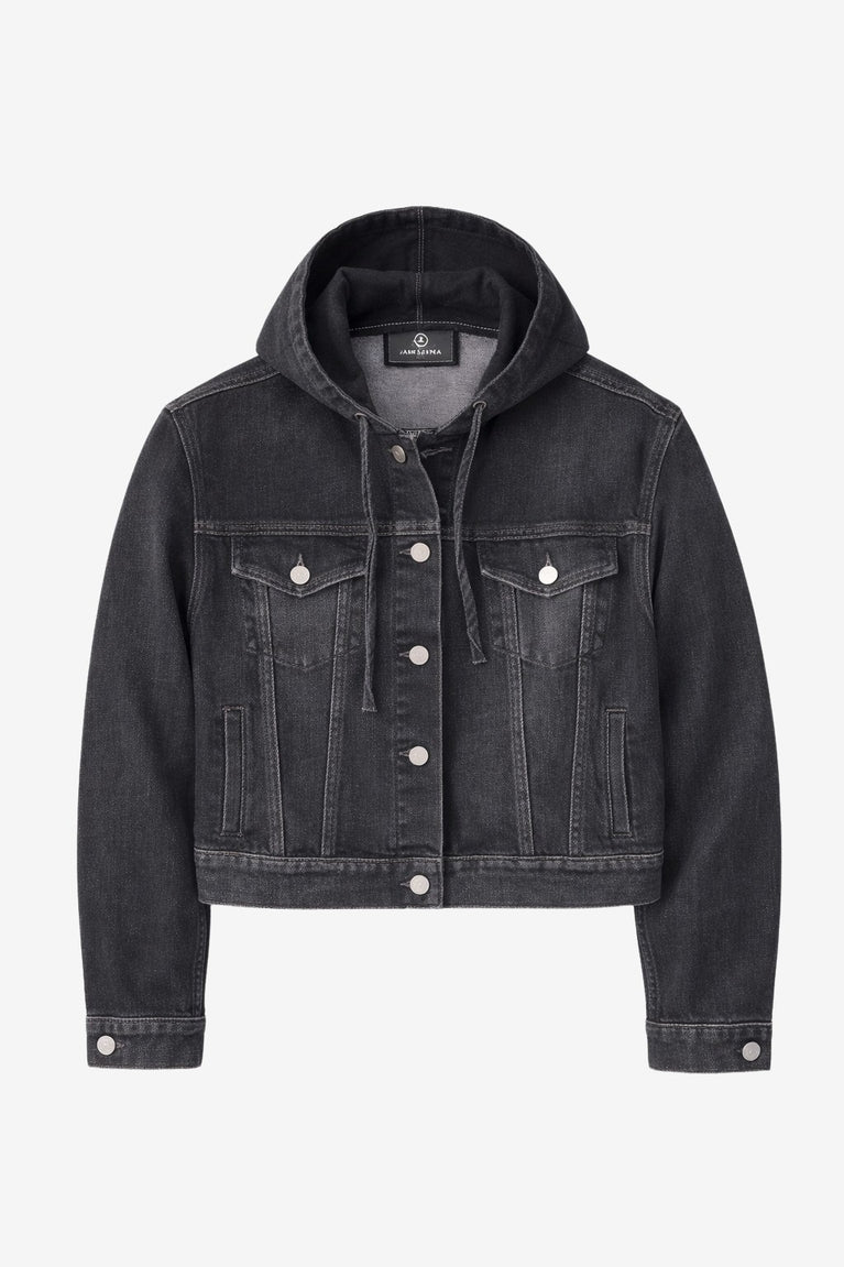 Jessie faded hood jacket | Faded Black