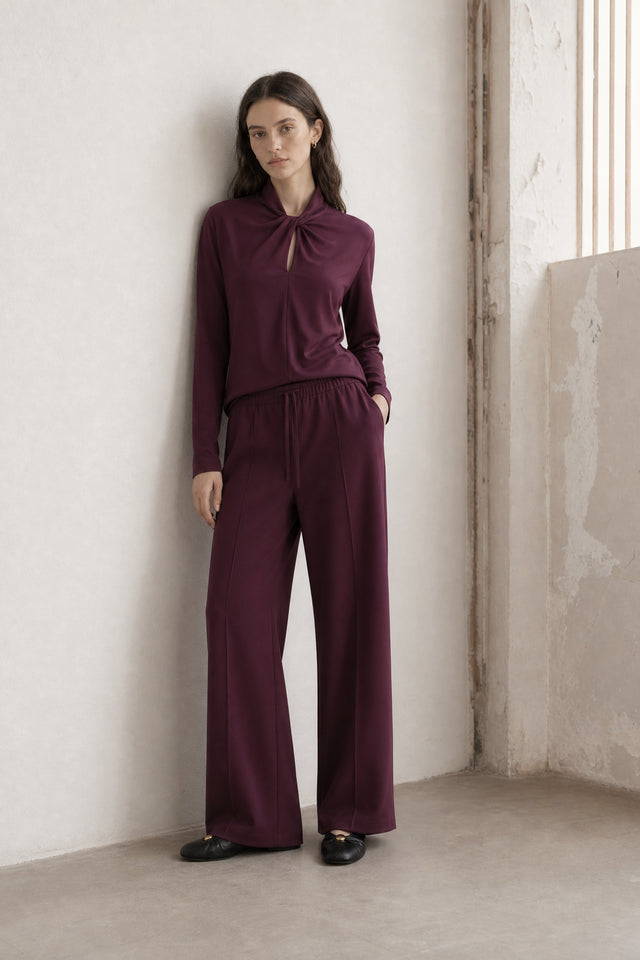 Evo wide-leg technical jersey pants Evo wide-leg technical jersey pants | Cherry