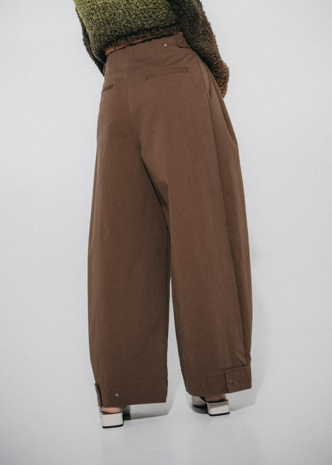 Harlow cotton fancy pants | Brown