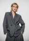 Lux move oversized blazer | Grey