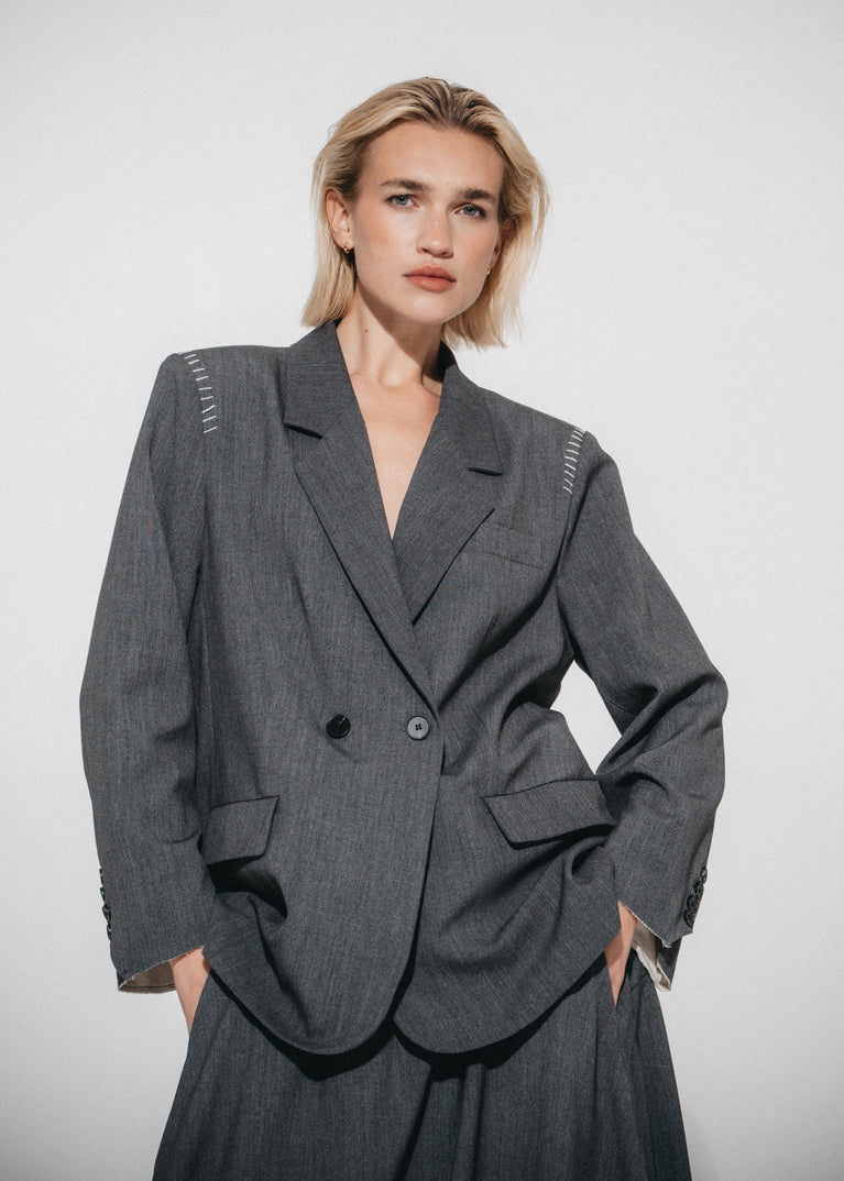 Lux move oversized blazer | Grey