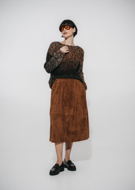 Isla suede effect skirt | Ohra