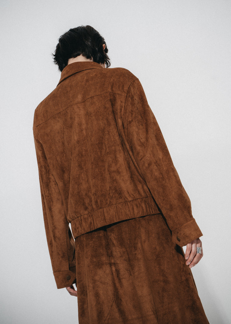 Pia suede effect bomber jacket | Ohra