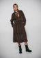 Isla suede effect skirt | Dark Brown